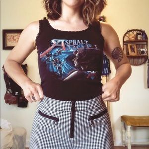 1987 Vintage Biker Lace Tank Harley Davidson Style